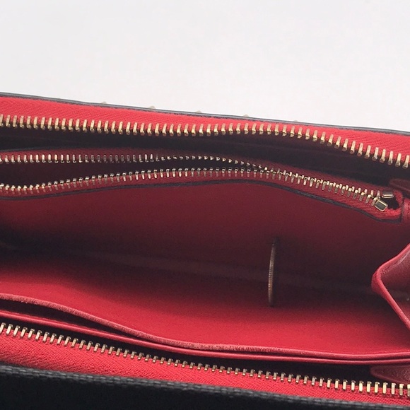 Valentino Garavani Rockstud Continental Leather Wallet. EUC  RED - Picture 11 of 16